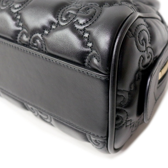 Gucci GG Matelasse Leather Bag Chain Crossbody Handbag Black - Picture 9 of 9